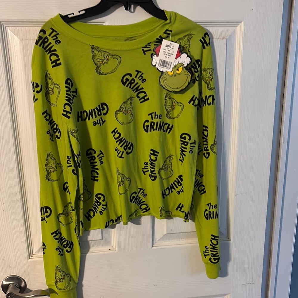 Green Crop Top with Black Butterfly Graphic